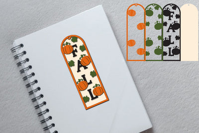 Fall Bookmark Papercut Layered SVG zafrans studio 