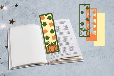 Fall Bookmarks Papercut Layered - Pumkin Bookmarks SVG zafrans studio 