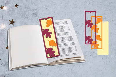 Fall Bookmarks Papercut Layered SVG zafrans studio 