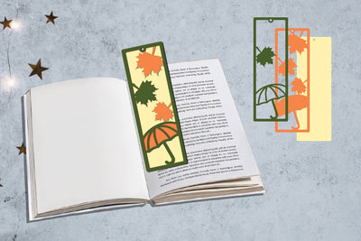 Fall Bookmarks Papercut Layered SVG zafrans studio 