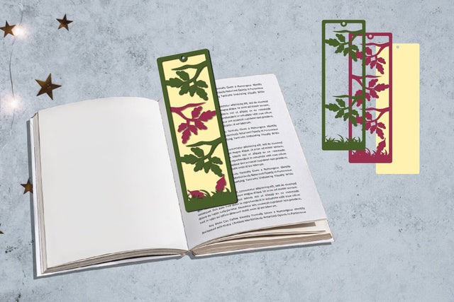 Fall Bookmarks Papercut Layered SVG zafrans studio 