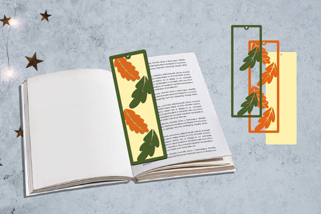 Fall Bookmarks Papercut Layered SVG zafrans studio 