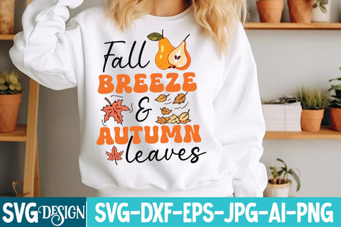 Fall Breeze & Autumn Leaves SVG Design,Thanksgiving SVG Quotes , Thanksgiving SVG Design , Fall SVG Design, Autumn SVG Cut File SVG BlackCatsMedia 