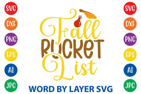 Fall Bucket List SVG DESIGN SVG Rafiqul20606 