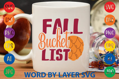 Fall Bucket List SVG DESIGN SVG Rafiqul20606 