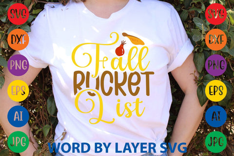 Fall Bucket List SVG DESIGN SVG Rafiqul20606 