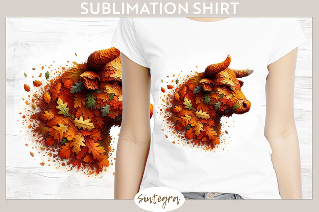 Fall Bull Animal v4 T-shirt Sublimation Sublimation Sintegra 