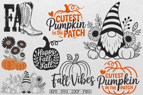 Fall Bundle SVG, Fall Pumpkin SVG Bundle SVG DesignDestine 