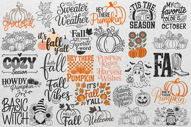 Fall Bundle SVG, Fall Pumpkin SVG Bundle SVG DesignDestine 