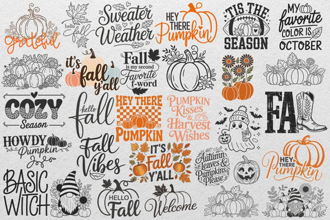 Fall Bundle SVG, Fall Pumpkin SVG Bundle SVG DesignDestine 