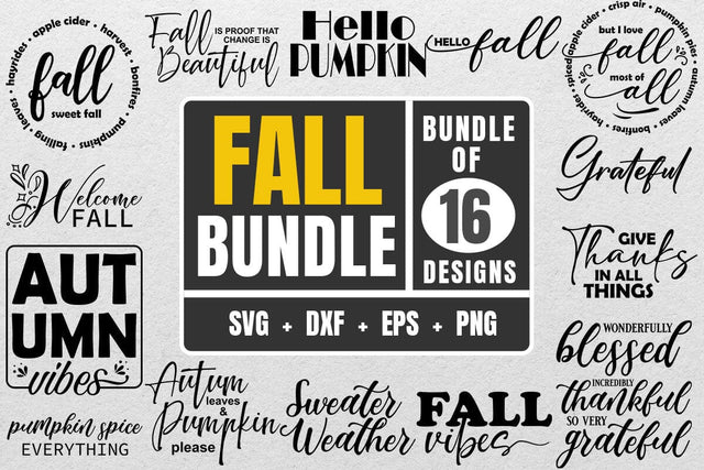 Fall Bundle SVG, Fall Pumpkin SVG Bundle SVG DesignDestine 