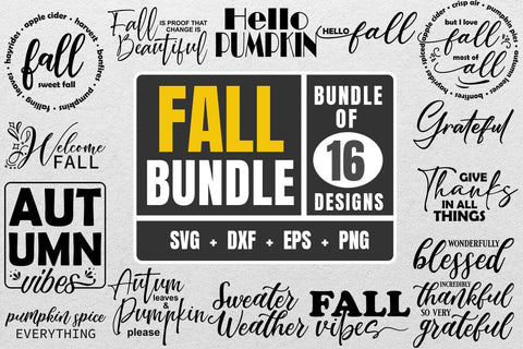 Fall Bundle SVG, Fall Pumpkin SVG Bundle SVG DesignDestine 