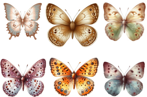 Fall Butterfly Garden Clipart Sublimation SVGista 