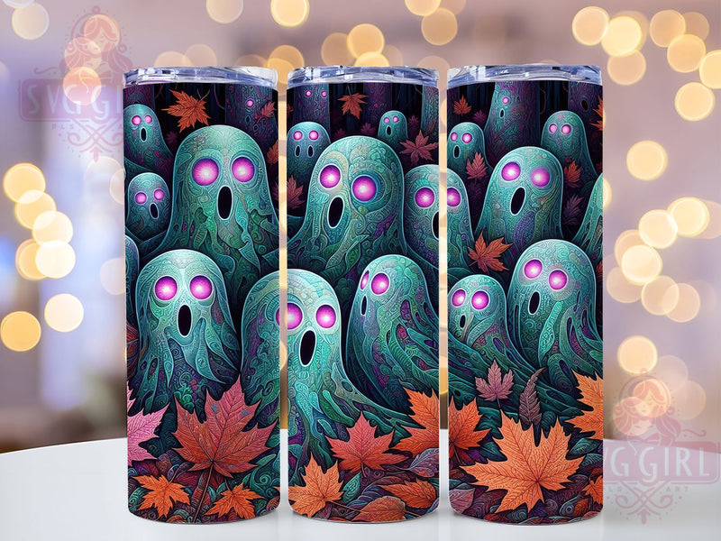 Fall Camo Ghost Rustic Autumn Halloween Tumbler, Ghost Cup Wrap, Autumn Camouflage Drinkware, Spooky 20oz Tumbler, Halloween Camo Design, Rustic Fall Sublimation, Woodland Ghost Art Sublimation SvggirlplusArt 