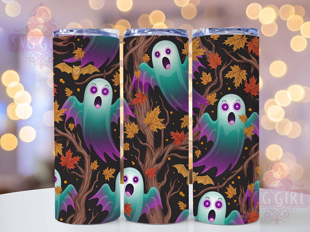 Fall Camo Ghost Rustic Autumn Halloween Tumbler, Ghost Cup Wrap, Autumn Camouflage Drinkware, Spooky 20oz Tumbler, Halloween Camo Design, Rustic Fall Sublimation, Woodland Ghost Art Sublimation SvggirlplusArt 