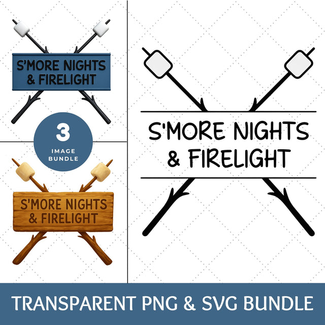 Fall Campfire Bundle SVG | S'more PNG SVG Paige Cole Studio 