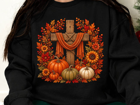 Fall Christian Cross Pumpkin Clipart PNG SVG artprintfile 
