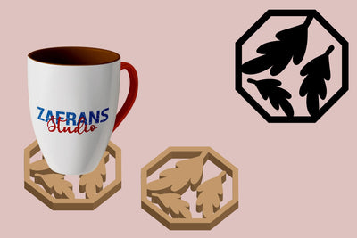 Fall Coffee Coaster Cut Files SVG zafrans studio 