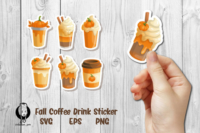 Fall Coffee Drink Sticker SVG dadan_pm 