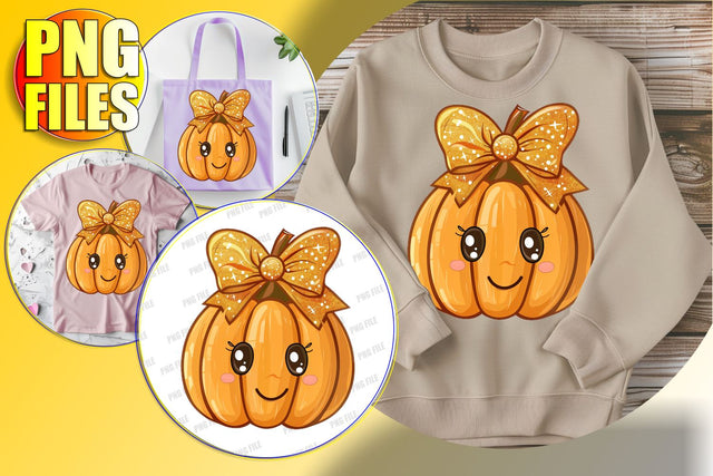 Fall Coquette Bow Pumpkin Design - Sublimation Clipart Sublimation afrosvg 