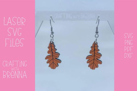 Fall Dangle Earrings Bundle Laser SVG File SVG Crafting With Brenna 