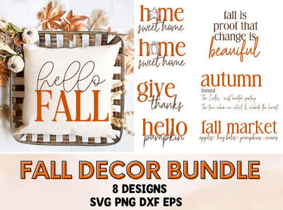 Fall Decor Bundle - SVG PNG DXF EPS SVG So Fontsy Design Shop 