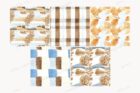 Fall Digital Paper Pattern Background | Autumn Graphics JPEG Digital Pattern GlamArtZhanna 