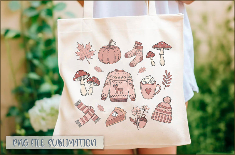 Fall Doodle Womens Tote Bag Sublimation Shetara Begum 