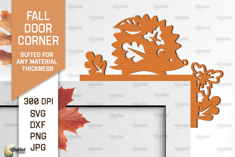 Fall Door Corner Laser Cut. Fall Door Trim SVG Design SVG Evgenyia Guschina 