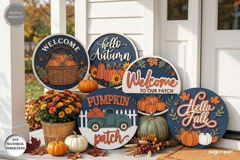 Fall Door Hanger Laser Cut Bundle SVG SvgOcean 