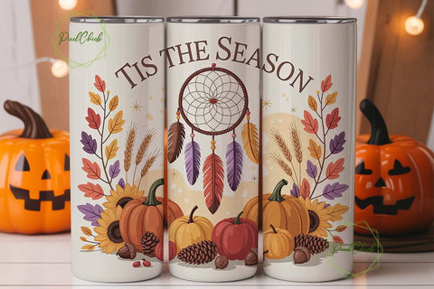 Fall Dreamcatcher 20oz Tumbler Wrap Sublimation PixelChick 