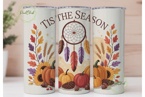 Fall Dreamcatcher 20oz Tumbler Wrap Sublimation PixelChick 