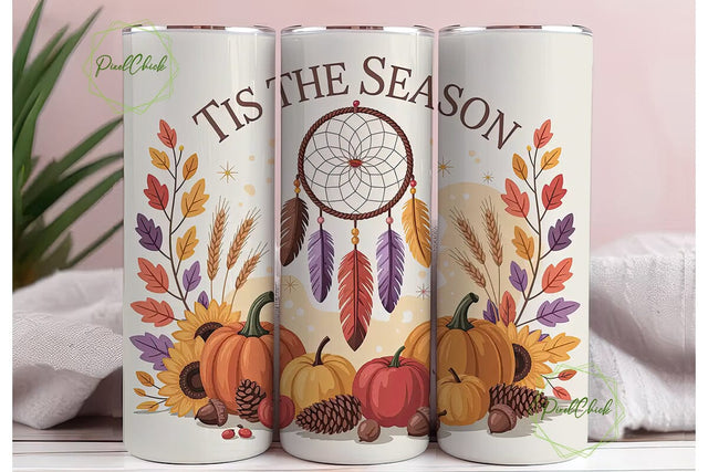 Fall Dreamcatcher 20oz Tumbler Wrap Sublimation PixelChick 
