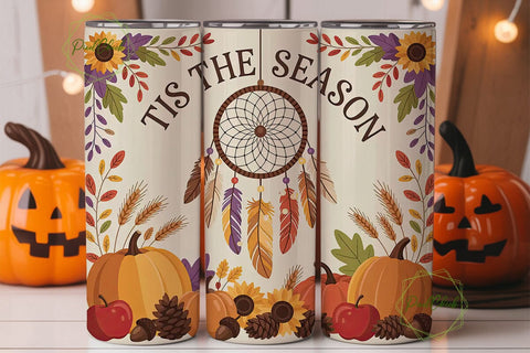 Fall Dreamcatcher 20oz Tumbler Wrap Sublimation PixelChick 