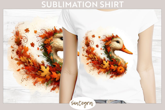 Fall Duck Animal v2 T-shirt Sublimation Sublimation Sintegra 