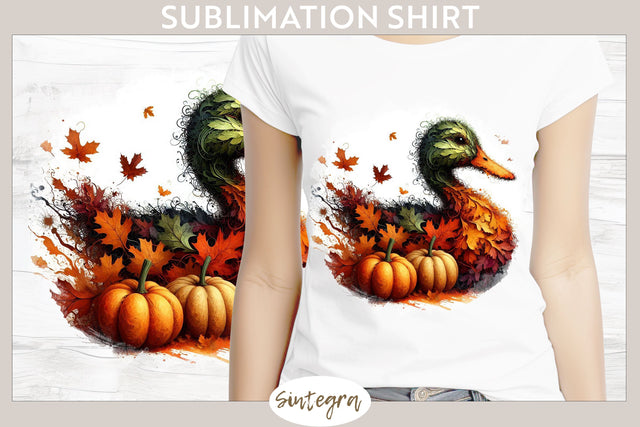 Fall Duck Animal v3 T-shirt Sublimation Sublimation Sintegra 