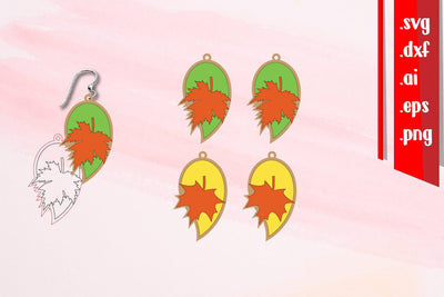 Fall Earrings | Cut and Score Earrings | Autumn Earrings SVG zafrans studio 
