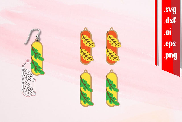 Fall Earrings | Cut and Score Earrings SVG zafrans studio 