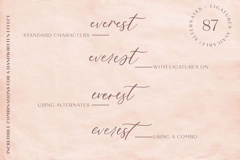 Fall Ember Calligraphy Script Font Beck McCormick 