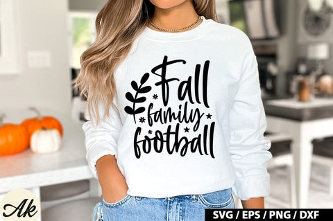 Fall Family Football SVG Design SVG akazaddesign 