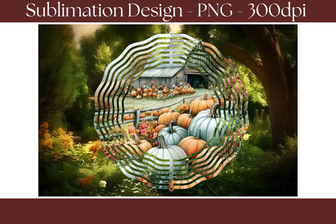Fall Farm Wind Spinner Sublimation PNG, Rustic Pumpkin Barn Theme Sublimation Keepsake Treasures Designs LLC. 