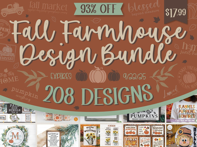 Fall Farmhouse Design Bundle Bundle So Fontsy Design Shop 