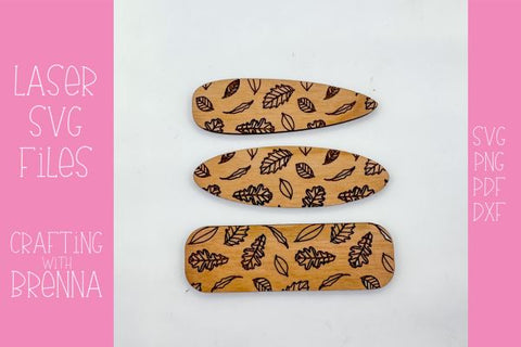 Fall Floral Hair Clip Bundle Laser SVG File SVG Crafting With Brenna 