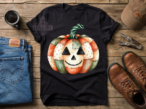 Fall Floral Pumpkin T-Shirt PNG, Floral Pumpkin, Autumn Style, Harvest Vibes, Fall Fashion, Sublimation PNG, Statement Shirt, Seasonal Apparel Sublimation SvggirlplusArt 