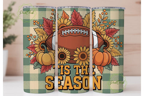 Fall Football 20oz Tumbler Wrap Sublimation PixelChick 