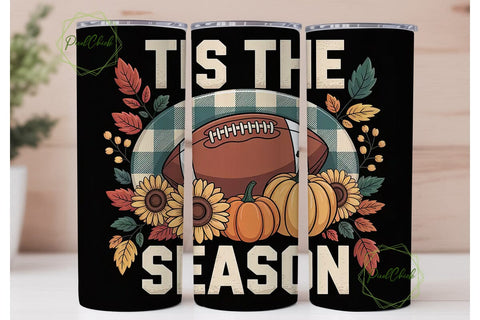 Fall Football 20oz Tumbler Wrap Sublimation PixelChick 