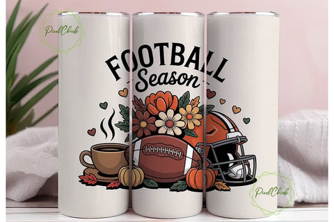 Fall Football 20oz Tumbler Wrap Sublimation PixelChick 