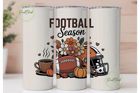 Fall Football 20oz Tumbler Wrap Sublimation PixelChick 