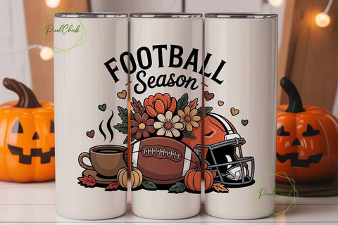 Fall Football 20oz Tumbler Wrap Sublimation PixelChick 