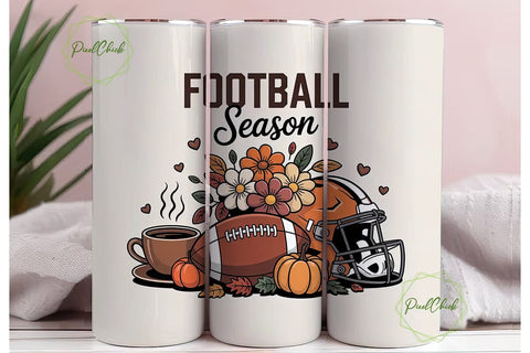 Fall Football 20oz Tumbler Wrap Sublimation PixelChick 